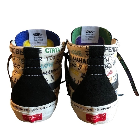 Vans SK-8 Hi-Vault LX Love Black Marshmallow Unisex M4 W6 - Picture 6 of 14